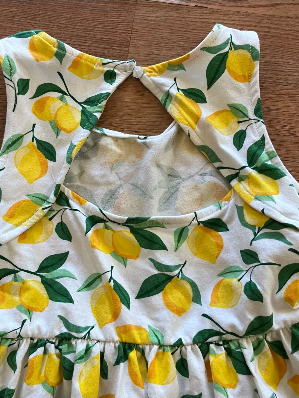 Janie and Jack White Lemon Print Sundress with Yellow and Green - Picture 7 of 7